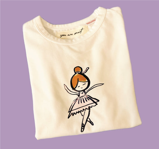 Short Sleeves T-shirt - Ballerina Design